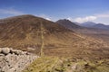 The Mourne Wall in the Mourne Mountains in Northern Ireland