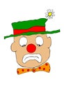 Mournful clown