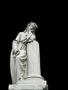 Mournful Nineteenth Century Female Cemetery Statue
