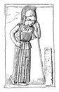 Mourning Athena vintage illustration