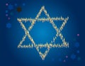 Mourning background with the star of David