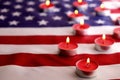 Background flag of the United States of America for national federal holidays celebration and mourning remembrance day. USA symbol Royalty Free Stock Photo