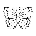 mourning cloak spring line icon vector illustration