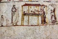 Lucanian fresco tomb painting. Paestum. Salerno. Campania. Italy