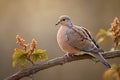 Mourning Dove perched on a branch