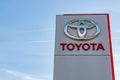 Toyota brand logo on a blue sky background