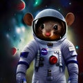 Mouse astronaut. Digital graphical work