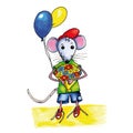 Mouse birthday flowers