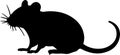 mouse Black Silhouette Generative Ai Royalty Free Stock Photo