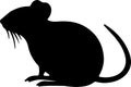 mouse Black Silhouette Generative Ai Royalty Free Stock Photo