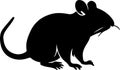 mouse Black Silhouette Generative Ai Royalty Free Stock Photo