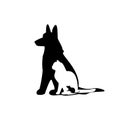 Mouse, cat, dog silhouette Royalty Free Stock Photo