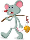 Mouse and cheese cartoon Royalty Free Stock Photo