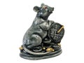 Mouse and Chinese figurine of holy object Royalty Free Stock Photo