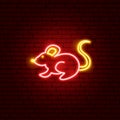 Mouse Chinese Zodiac Neon