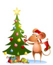 Mouse Christmas Tree 2 Royalty Free Stock Photo