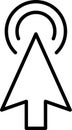 Mouse Click Cursor icon. Hand Mouse Pointer Pictogram on Transparent Background. Finger Web Click Pointer Royalty Free Stock Photo