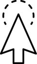 Mouse Click Cursor icon. Hand Mouse Pointer Pictogram on Transparent Background. Finger Web Click Pointer Royalty Free Stock Photo