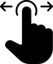 Mouse Click Cursor icon. Hand Mouse Pointer Pictogram on Transparent Background. Finger Web Click Pointer Royalty Free Stock Photo