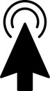 Mouse Click Cursor icon. Hand Mouse Pointer Pictogram on Transparent Background. Finger Web Click Pointer Royalty Free Stock Photo