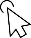 Mouse Click Cursor icon. Hand Mouse Pointer Pictogram on Transparent Background. Finger Web Click Pointer Royalty Free Stock Photo