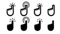 Mouse click cursor set. Hand Cursor. Click icon. Mouse pointer set. Royalty Free Stock Photo