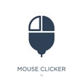 mouse clicker icon in trendy design style. mouse clicker icon isolated on white background. mouse clicker vector icon simple and