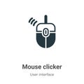 Mouse clicker vector icon on white background. Flat vector mouse clicker icon symbol sign from modern user interface collection