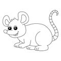 Mouse Coloring Page Isolated for Kids