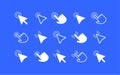 Mouse cursor arrows and hands icon set
