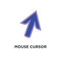 mouse cursor icon. arrow click pointer concept symbol design, ve Royalty Free Stock Photo