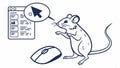 Mouse and cursor icon, computer mouse, interface pointer, navigation tool, digital cursor vector design Generative AI Royalty Free Stock Photo