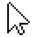 Mouse cursor icon, pixel arrow sign symbol Royalty Free Stock Photo