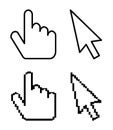 Mouse Cursor Icons Isolated. Royalty Free Stock Photo