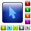 Mouse cursor color square buttons Royalty Free Stock Photo