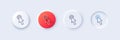 Mouse cursor line icon. Click action sign. Line icons. Vector