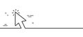 Mouse cursor line icon. Click action sign. Vector Royalty Free Stock Photo