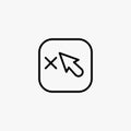 Mouse cursor line icon design. Pointer mark vector illustration. Royalty Free Stock Photo
