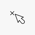 Mouse cursor line icon design. Pointer mark vector illustration. Royalty Free Stock Photo