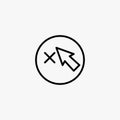Mouse cursor line icon design. Pointer mark vector illustration. Royalty Free Stock Photo