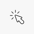 Mouse cursor line icon design. Pointer mark vector illustration. Royalty Free Stock Photo