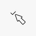 Mouse cursor line icon design. Pointer mark vector illustration. Royalty Free Stock Photo