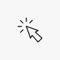 Mouse cursor line icon design. Pointer mark vector illustration. Royalty Free Stock Photo