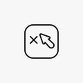 Mouse cursor line icon design. Pointer mark vector illustration. Royalty Free Stock Photo