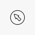 Mouse cursor line icon design. Pointer mark vector illustration. Royalty Free Stock Photo
