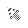 Mouse cursor line icon