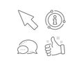 Mouse Cursor line icon. Pointer sign. Vector Royalty Free Stock Photo