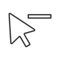 Mouse Cursor Minus Icon Vector Royalty Free Stock Photo