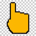 Mouse cursor pixel icon, web click symbol, computer pointer vector illustration Royalty Free Stock Photo