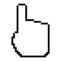 Mouse cursor pixel icon, web click symbol, computer pointer vector illustration Royalty Free Stock Photo